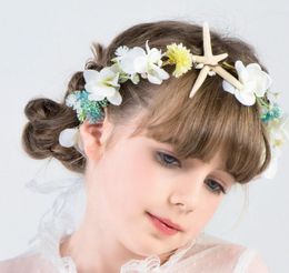 Flower Girls Crown Designer Flowers Headdband Golden Baroque Crown Party Accessories Beads and Lace Chirdern Crowns Free Shipping