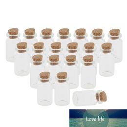20PCS Mini Clear Glass Bottles Vials with Cork Stoppers Test Tubes 0.7x1.5"