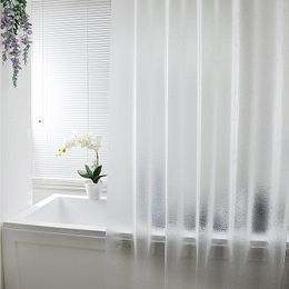 Shower Curtains 100 EVA 17S Thickened 3D shower curtain waterproof Luxury Transparent Translucent Bathroom Mildew Plastic Bath with Hook 221008