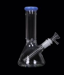 8 Inch clear beaker Glass water bong wholesale smoking smoke pipe hookah YQ-2220