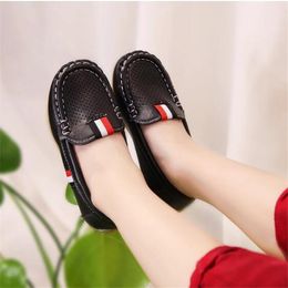 Boys Shoes Fashion Soft Flat Loafers For Toddler Boy Big Kids Sneakers Children Flats Breathable Moccasin Cut-outs