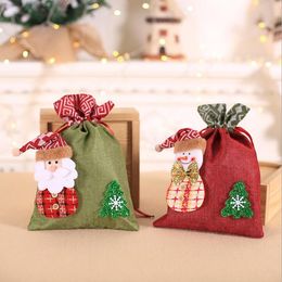 Projektant- Creative Christmas Decoration Torby prezentowe Burlap Beam Apple Torba Candy Cookie Bag Christmas Gift Torba