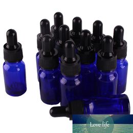 12pcs 10ml Blue Glass Dropper Bottles with Pipette for essential oils aromatherapy lab chemicals