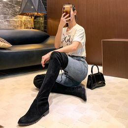 Women Boots Chaussures Black White Grey Platform Shoes Over the Knee Womens Boot Leather Shoe Trainers Sports Sneakers Size 34-40 15