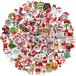 100 pcs Mixed No Repeating Xmas Car Sticker For Laptop Skateboard Pad Bicycle Motorcycle PS4 Phone Luggage Decal Pvc guitar Fridge Stickers