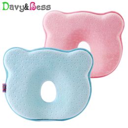 Anti Flat Head Baby Pillow Newborn Memory Foam Infant Baby Head Cushion Support Anti Roll Shaping Pillow for Baby Neck Subject LJ201014