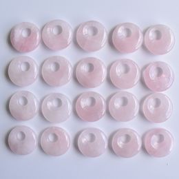 Assorted natural stone Nostalgic peace buckle charms gogo donut charms pendants beads 18mm for jewelry making