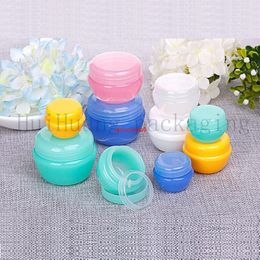 100PCS 5g 10g Multicolor cream jar,cosmetic container,plastic bottle,display bottle,sample packagingbest qualtity