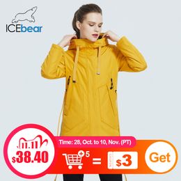 ICEbear Women spring jacket Female coat with a hood casual wear quality parka brand clothing GWC20035I 201103