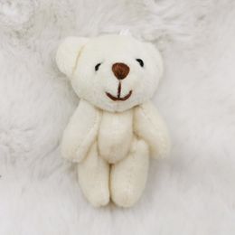 Mini 50PCS Kawaii Small Bears Plush Soft Toys 5.5cm Joint Teddy Bear Dolls Gifts Wedding Party Decor Cloth Pin Hair Accessories