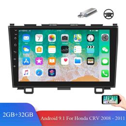 2Din Android 9.1 9'' GPS Navigation Car Radio For 2008 - 2011 Honda CRV 2Din FM WIFI Bluetooth Player With Mirror link