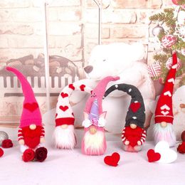 2022 Valentine's Day Gifts Decoration Romantic Ornaments Love Faceless Dwarf Rudolph Doll Gift Wedding Venue Layout RRD11362