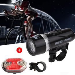 2020 New Bicycle Light Oval Taillight Kit Waterproof Cycling Light 5 LED Bike Headlight Front Bicycle Light for Riding TXTB1