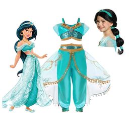 Halloween Christmas Party Cosplay Kids Girls Princess Costumes For Children Party Belly Dance Dress Indian Costume 2ps LJ200930