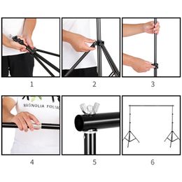 FreeShipping LED 20W Oxford Studio Softbox Lighting Kit Boom arm Background Support Stand 3 Colour Green Backdrop for Photography Video