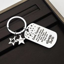 Friendship Gift Good Friends Are Like Stars Army Keychain