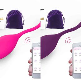 NXY Vagina Balls Long Distance App Control Dildo Vibrator Remote Vibrating Egg Bluetooth for Women Sex Toys Couple1211