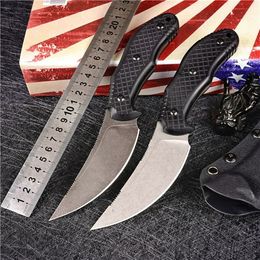 1Pcs New Fixed Blade Machete M390 Stone Wash Blade Full Tang G-10 Handle Tactical Knives With Kydex