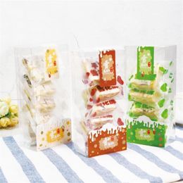 Gift Wrap 50Pcs/Lot Boxes For Party Favours Plastic Storage Box Snowflake Cake Nougat Packaging With Stick Christmas Chocolate Gifts1