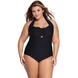 Women's Swimwear Wholesale- Aleumdr Women Black Flower Leopard Print Summer 2021 Bathing Suit Swimsuit Plus Size Non-underwire Monokini 4185