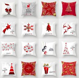 Christmas holiday Decorative pillow cover sofa car cushion pillowcase soft and comfortable digital printing