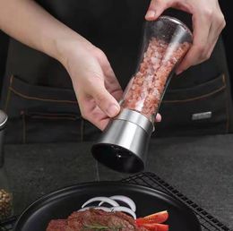 Stainless steel pepper grinder, glass-pepper mills pepper-grinder, hand glass mill SN6391