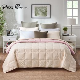 Peter Khanun 100% White Down Quilt/Comforter/Duvet/Blanket Quilted Quilt TTC Shell Cut Through 4 Colours Twin Queen King Size 022 LJ201016