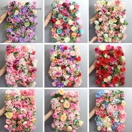 40*60cm Artificial flower wall wedding backdrop wall silk flower arrangement coffee shop party decor ceremony indoor studio pipe