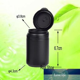 30pcs/lot free shipping PE plastic black bottles plastic small snap secure easy-pulling lid plastic 60cc food grade candy bottle