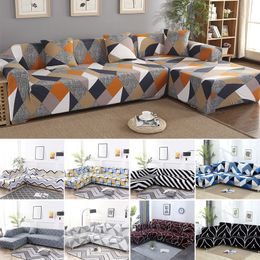 New 2pcs Covers for Sofa L Shape Living Room L Shaped Couch Slipcover Case Chaise Longue Corner Sofa Cover Elastic Stretch 201123