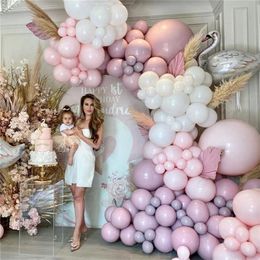 1 Set Pink Balloon Garland Arch Kit Wedding Latex Birthday Party Decoration Baby Shower Globos Supplies 220217