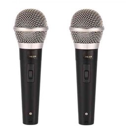 Microphones 2Pcs Handheld Karaoke Microphone Professional Wired Dynamic Microphone Clear Voice Mic for Karaoke Part Vocal Music Performance T220916