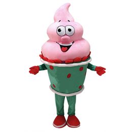 Custom Ice cream Plush Mascot Costume For Advertising for Party Cartoon Character Mascot Costumes free shipping support customization