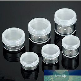 100pc/lot 3g 5g 8g 10g 15g 20g Clear PS Plastic Round Empty Cosmetic Cream Jars Containers Transparent Makeup Cream Bottles