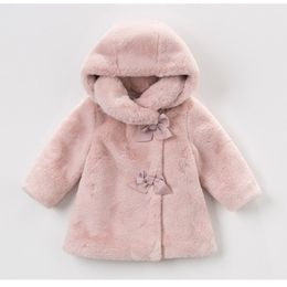 Baby Girls Winter Coat Kids Clothes Rabbit Fur Coat For Girls Jackets Baby Clothes Warm Parka Clothing For Girls Costume 1-6T 201104