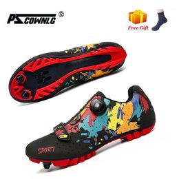 Cycling Shoes Road Pscownlg Professional Mountain Bike Breathable Bicycle Racing Self-Locking Footwear