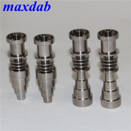 hand tools titanium domeless e-nail 6 in 1 10 14 18mm Domeles Gr2 Titaniums Nail Carb Cap Glass Bong Smoking Water Pipes