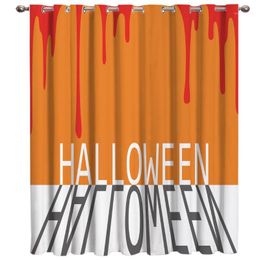 Curtain & Drapes Halloween Blood Window Curtains Dark Living Room Bathroom Kitchen Outdoor Indoor Decor Kids Panels1