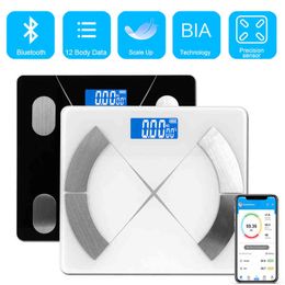 Body Fat Scale Electronic Balance Weighing Scale Bluetooth App LCD Display BMI Body Composition Analyzer Digital Bathroom Scale H1229