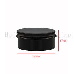 black cosmetic packaging container 100pcs 15g and so on aluminium cream jar Aluminium Makeup Cases Empty Lip Gloss Jars