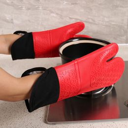 Silicone Heat-Resistant Gloves Cooking Barbecue Silicone Kitchen Microwave Mittens Oven Glove Home Heat Resistant Gloves