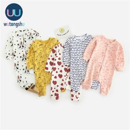 Newborn Clothing Overalls 2019 Autumn Winter Baby Rompers For Girls Infant Baby Jumpsuit Costume Newborn Baby Boys Girls Clothes LJ201023