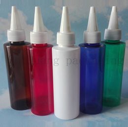 50X120ml white twist cap empty PET plastic bottle containers 120cc pointed mouth bottles,lotion cosmetic with