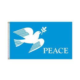 The dove of peace love Peach Flag 3x5 ft 100D Polyester Digital Printing Indoor Outdoor Use Hanging , free shipping