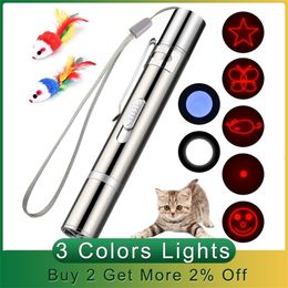 Funny Laser Pet Cat Toy Creative Interactive Laser Sight Pointer Laser Pen USB Rechargeable Pointer Exercise Pet Training Tool 201217