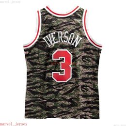 Custom Stitched Allen Iverson #3 Mitchell & Ness Tiger Camo Swingman Jersey XS-6XL Mens Throwbacks Basketball jerseys Cheap Men Women Youth