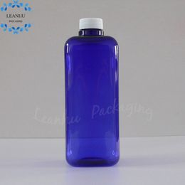 1000ML Blue PET Refillable Cosmetic Containers And Packaging Water Bottle ,1000cc Women's Personal Care,Plastic Shampoo Bottles