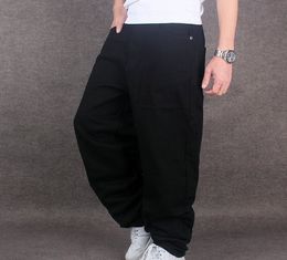 Men Wide Leg Denim Pants Hip Hop black Casual jean trousers Baggy jeans for Rapper Skateboard Relaxed Jeans joggers 71805 201117