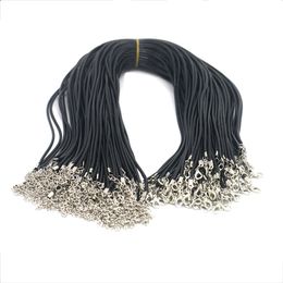 100pcs/Lot Black Wax Leather Snake chains Necklace For women 18-24 inch Cord String Rope Wire Chain DIY Fashion Jewellery in Bulk