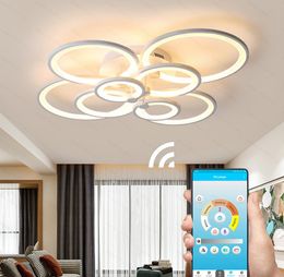 85-265V Remote control Acrylic Ceiling lights For Living Room Bedroom Home Chandelier Ceiling Fixtures APP Indoor Lighting